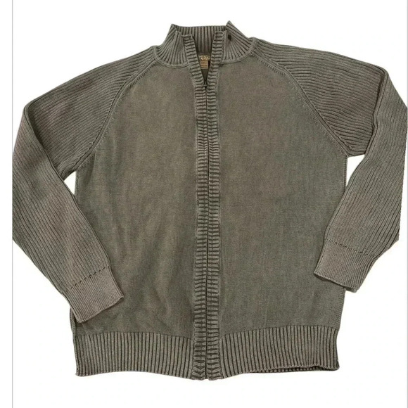 Blue Brand Taupe Cotton Cable Knit Soft Stretch Sweater/Cardigan Men’s Size XXL - Picture 1 of 5